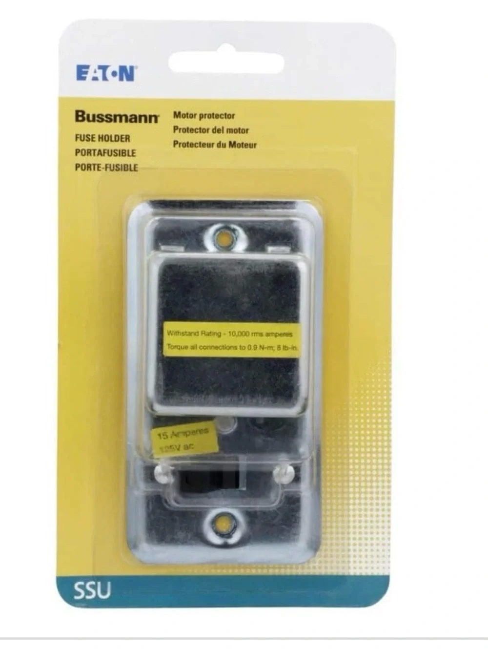 New bussman Motor Protector Fuse Holder - Silver